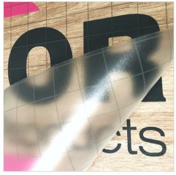 Transferfolie met rasterlijnen